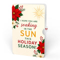 Poinsettia Shimmer Christmas Suncatcher Bouquet and Soaking Sun Sentiment Set