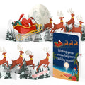 Christmas Sleigh Ride Loooooong Card™ (Expands to 2 feet) and Warm Beach Santa Sentiment Set