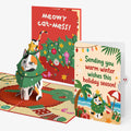 Meowy Cat-mess Christmas Pop-Up Card and Tropical Cat Sentiment Set