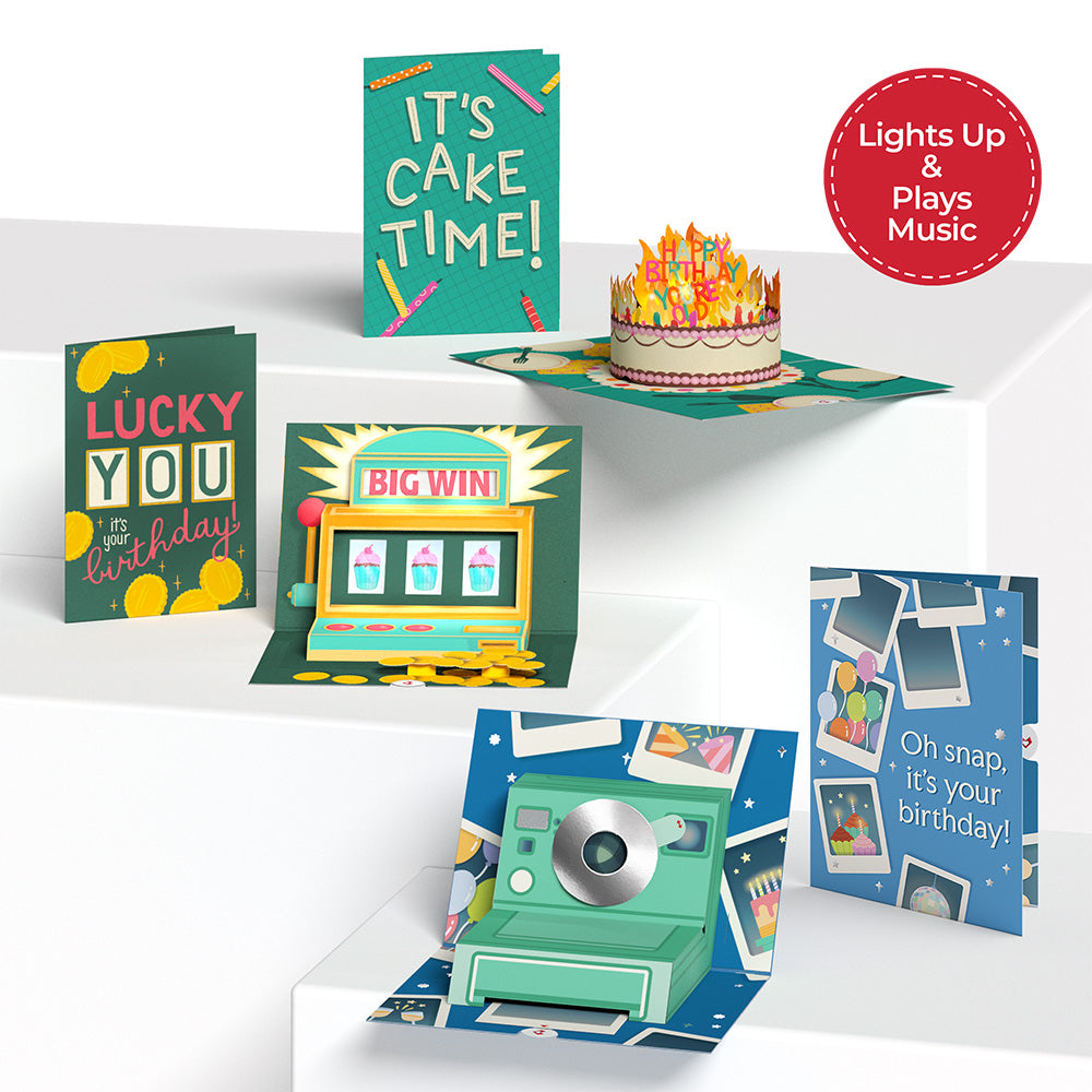 Birthday Music & Lights Card 3-Pack
