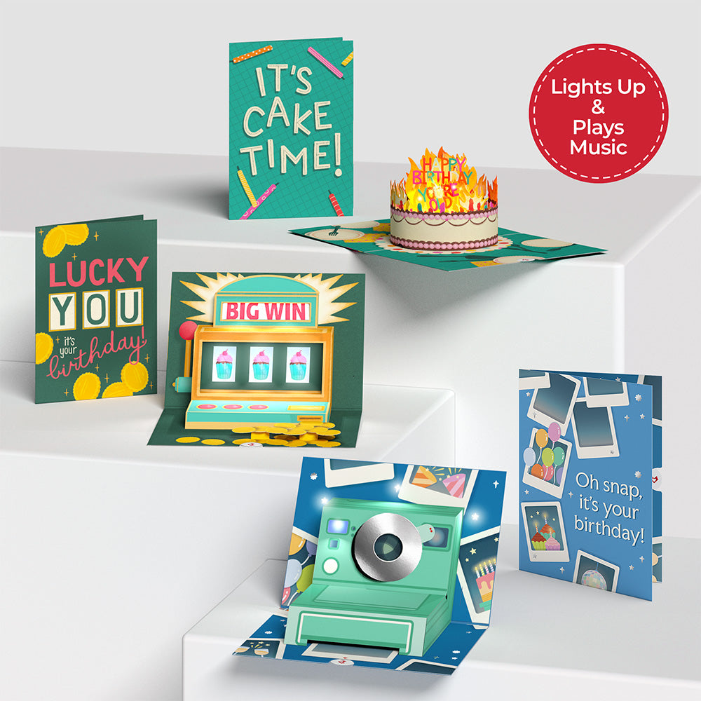 Birthday Music & Lights Card 3-Pack
