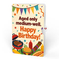 Grill Master Birthday Bouquet and Medium-Well Aged Sentiment Set