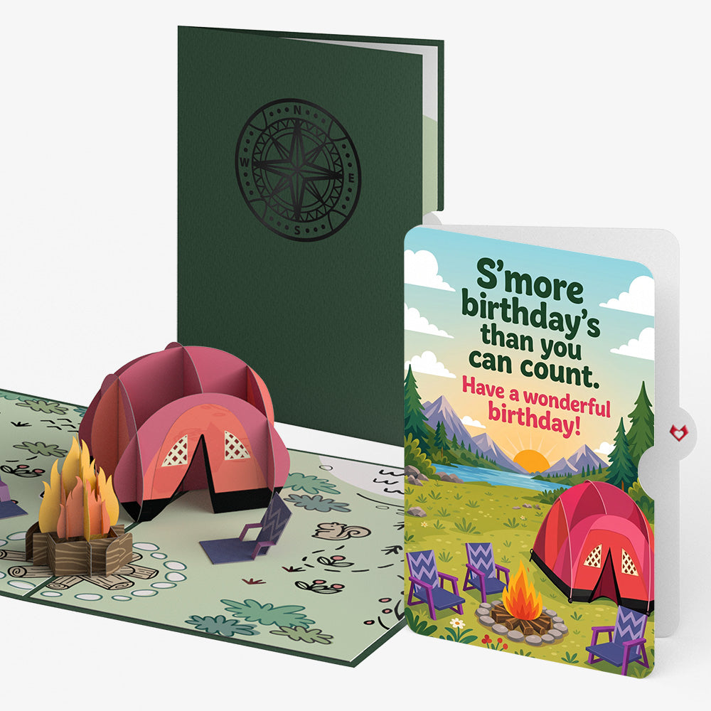 Camping Trip Birthday Pop-Up Card and Sentiment Set