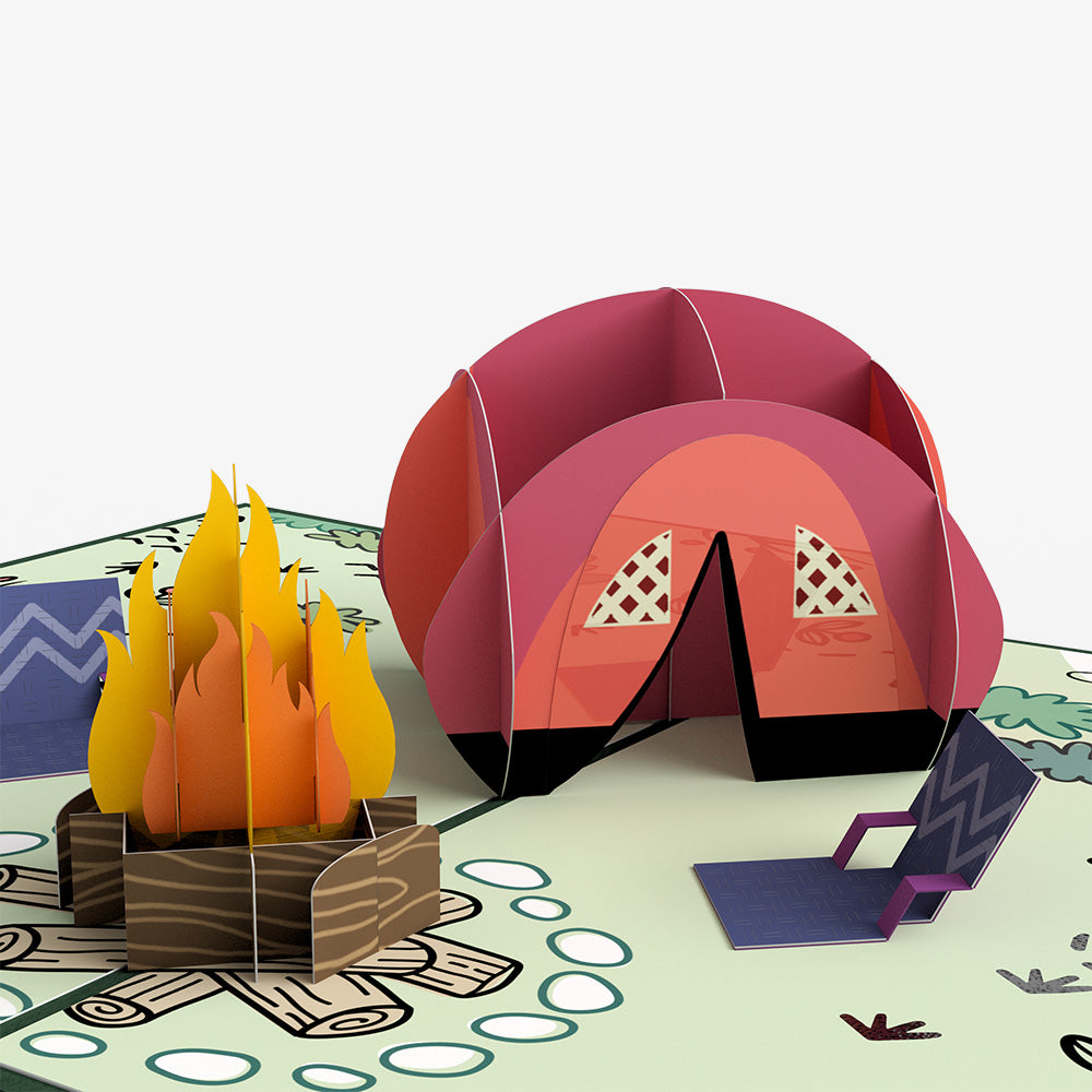 Camping Trip Birthday Pop-Up Card and Sentiment Set – Lovepop