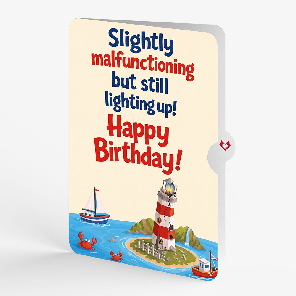 Coastal Lighthouse Birthday Pop-Up Card and Slightly Malfunctioning Sentiment Set