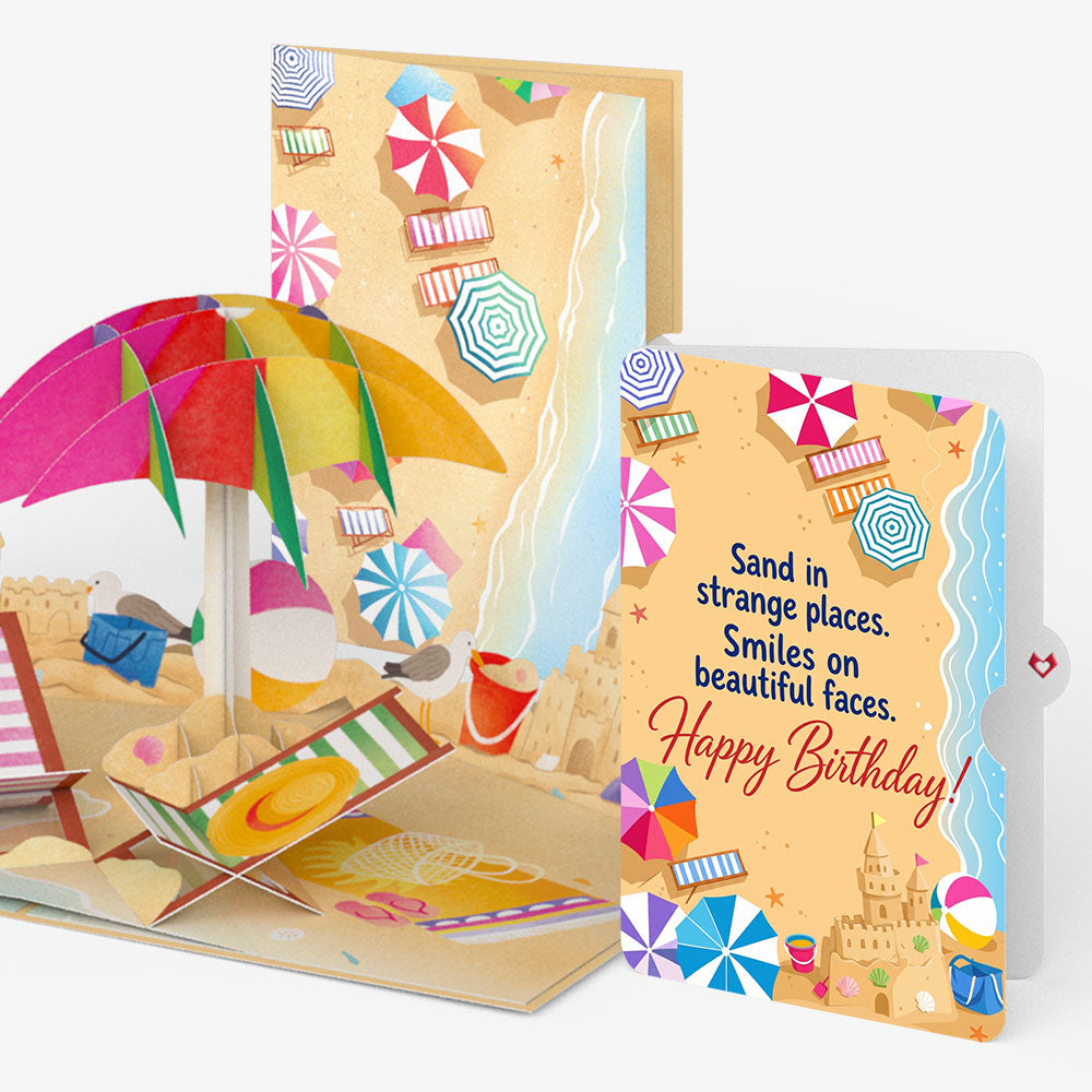 Perfect Beach Day Birthday Pop-Up Card and Sandcastle Sentiment Set