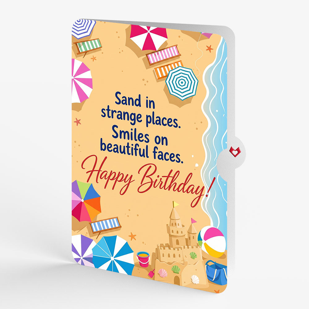 Perfect Beach Day Birthday Pop-Up Card and Sandcastle Sentiment Set