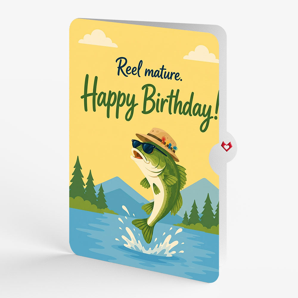 Gone Fishing Birthday Pop-Up Card and Jumping Bass Sentiment Set