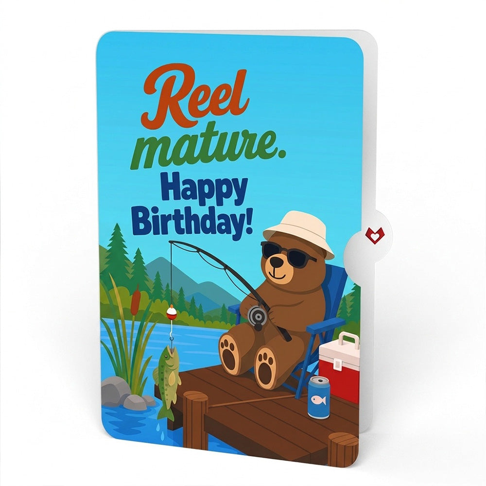 Fishing Bear Birthday Pop-Up Card and Sentiment Set