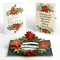 Season's Greetings Poinsettia Wreath Christmas Pop-Up Card and Sentiment Set