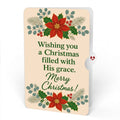Season's Greetings Poinsettia Wreath Christmas Pop-Up Card and Sentiment Set