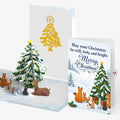 Woodland White Christmas Pop-Up Card and Forest Friends Sentiment Set