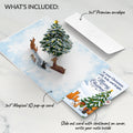 Woodland White Christmas Pop-Up Card and Forest Friends Sentiment Set
