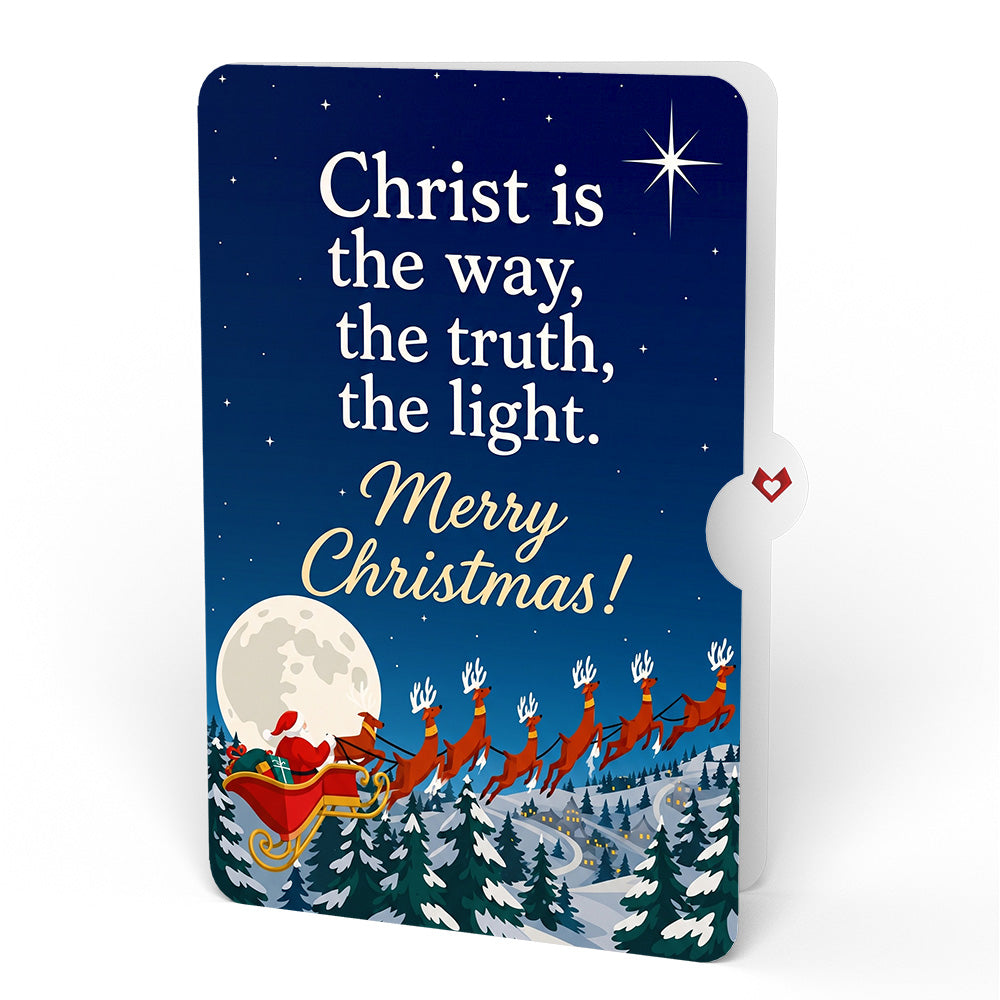 Christmas Sleigh Ride Loooooong Card™ (Expands to 2 feet) and Christ the Light Sentiment Set