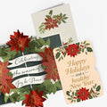 Season's Greetings Poinsettia Wreath Christmas Pop-Up Card and Poinsettia Bloom Sentiment Set