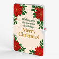 Season's Greetings Poinsettia Wreath Christmas Pop-Up Card and Warm Holiday Wishes Sentiment Set
