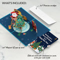 Santa Decorating a Christmas Tree Pop-Up Card and Holiday Village Sentiment Set