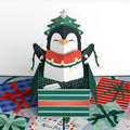 Season's Greetings Penguin Surprise Christmas Pop-Up Card and Sentiment Set