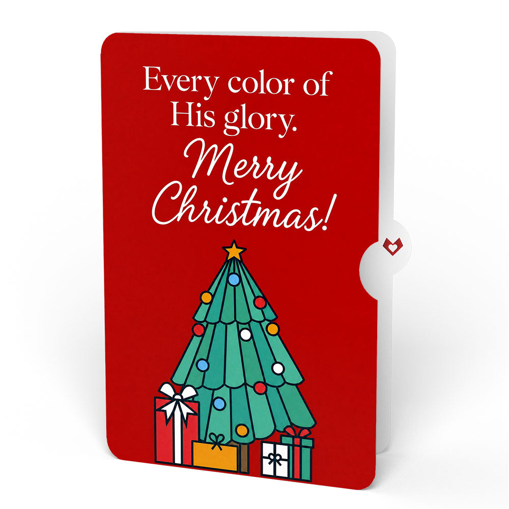 Merry Christmas Tree Suncatcher Card and His Glory Sentiment Set
