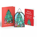 Merry Christmas Tree Suncatcher Card and Bright with Grace Sentiment Set