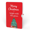 Merry Christmas Tree Suncatcher Card and Bright with Grace Sentiment Set