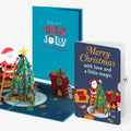 Santa Decorating a Christmas Tree Pop-Up Card and Little Magic Sentiment Set