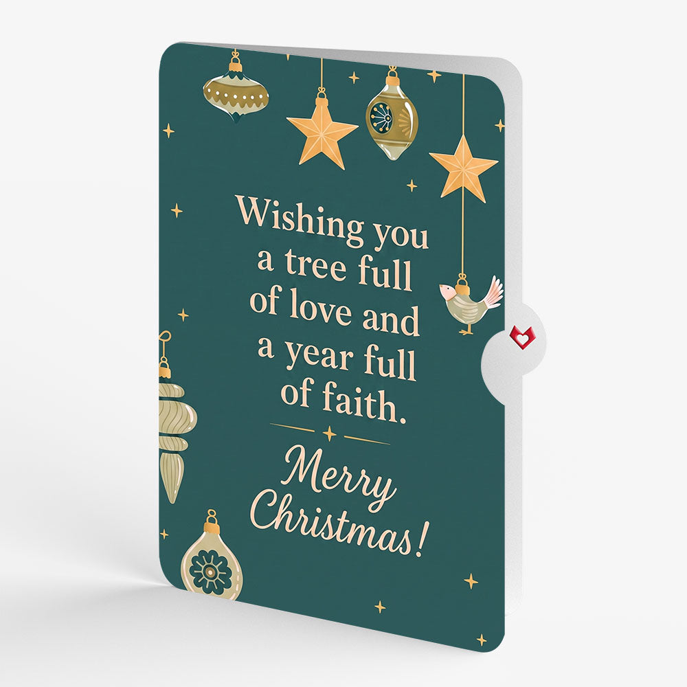 Tis the Season Christmas Tree Pop-Up Card and Year Full Faith Sentiment Set