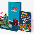 Santa Decorating a Christmas Tree Pop-Up Card and Holiday Home Sentiment Set