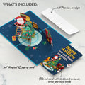 Santa Decorating a Christmas Tree Pop-Up Card and Holiday Home Sentiment Set