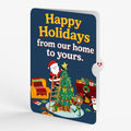 Santa Decorating a Christmas Tree Pop-Up Card and Holiday Home Sentiment Set