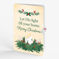 Winter Greens Christmas Candle Pop-Up Card and His Light Sentiment Set