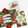 Season's Greetings Poinsettia Wreath Christmas Pop-Up Card and Holly Botanicals Sentiment Set