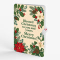 Season's Greetings Poinsettia Wreath Christmas Pop-Up Card and Holly Botanicals Sentiment Set