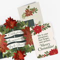 Season's Greetings Poinsettia Wreath Christmas Pop-Up Card and Promise Hope Peace Sentiment Set