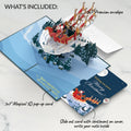 Night Sky Santa Sleigh Christmas Pop-Up Card and Wishing You Peace Sentiment Set