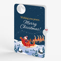 Night Sky Santa Sleigh Christmas Pop-Up Card and Wishing You Peace Sentiment Set
