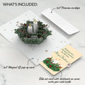 Winter Greens Christmas Candle Pop-Up Card and His Love Sentiment Set
