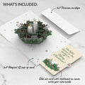 Winter Greens Christmas Candle Pop-Up Card and His Light Shines Sentiment Set