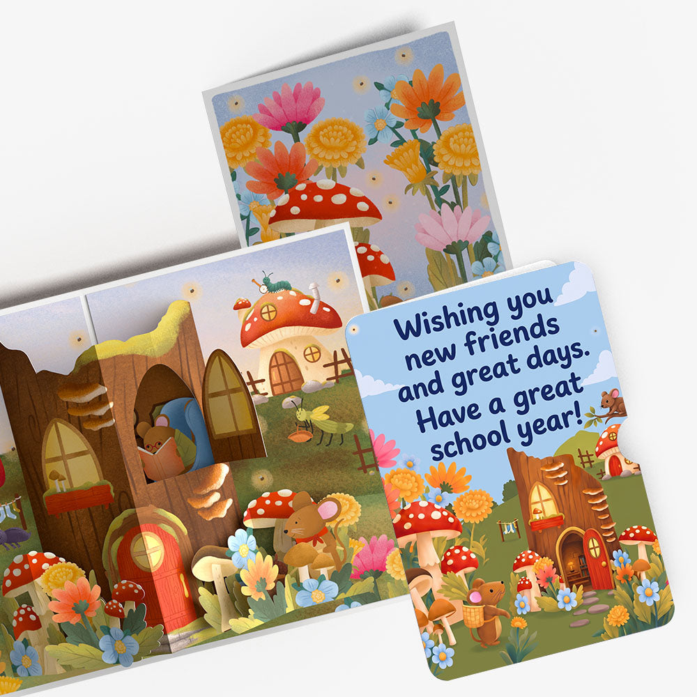 Woodland Critter Village Encouragement Pop-Up Card and New Friends Sentiment Set