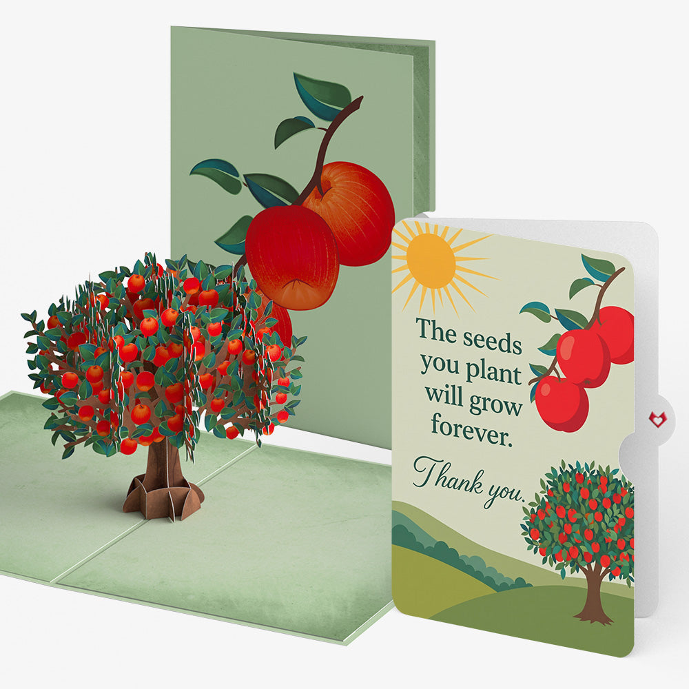 Apple Tree Thank You Pop-Up Card and Growing Seeds Sentiment Set