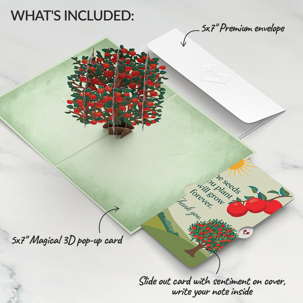 Apple Tree Thank You Pop-Up Card and Growing Seeds Sentiment Set