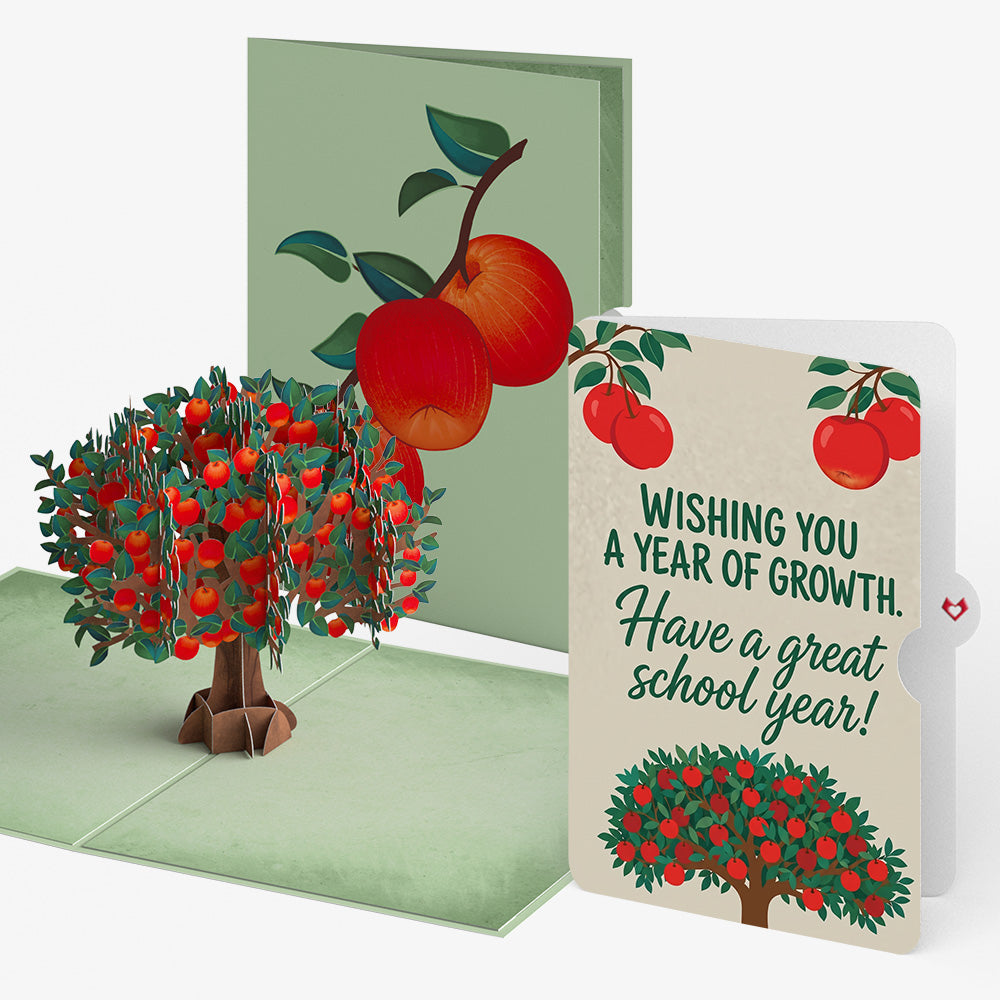 Apple Tree Encouragement Pop-Up Card and Year of Growth Sentiment Set