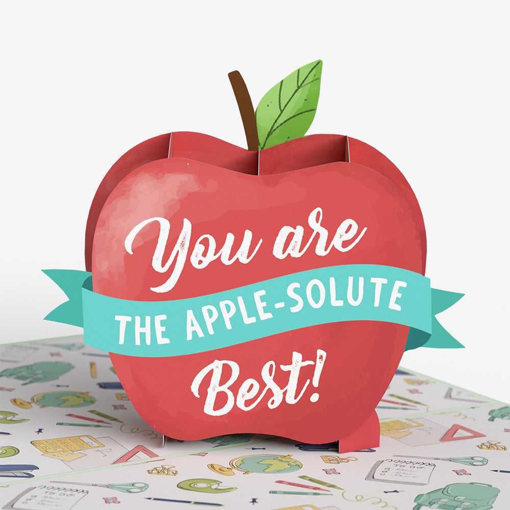 Amazing Teacher Apple Thank You Pop-Up Card and Shape the Year Sentiment Set