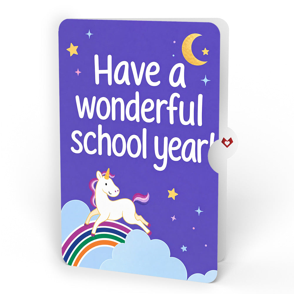 'One of a Kind' Unicorn Encouragement Plushpop Card and Wonderful School Year Sentiment Set
