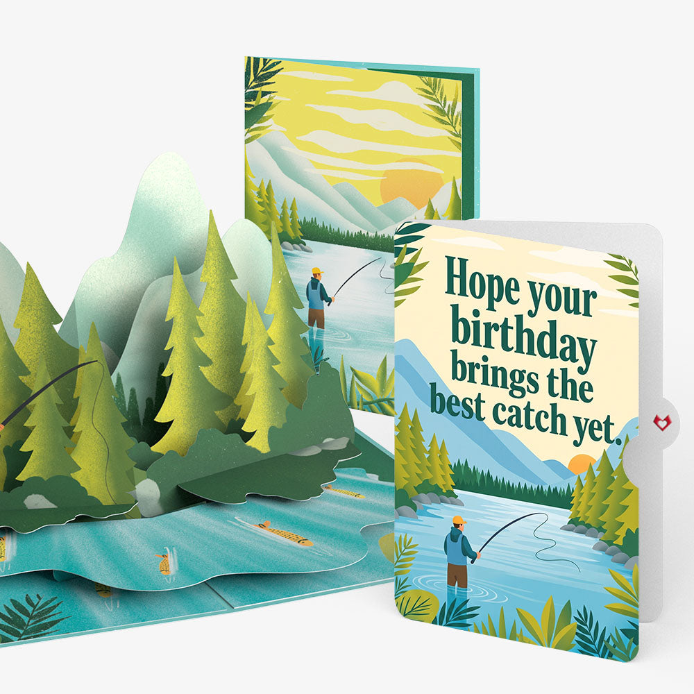 Gone Fishing Birthday Pop-Up Card and Best Catch Yet Sentiment Set