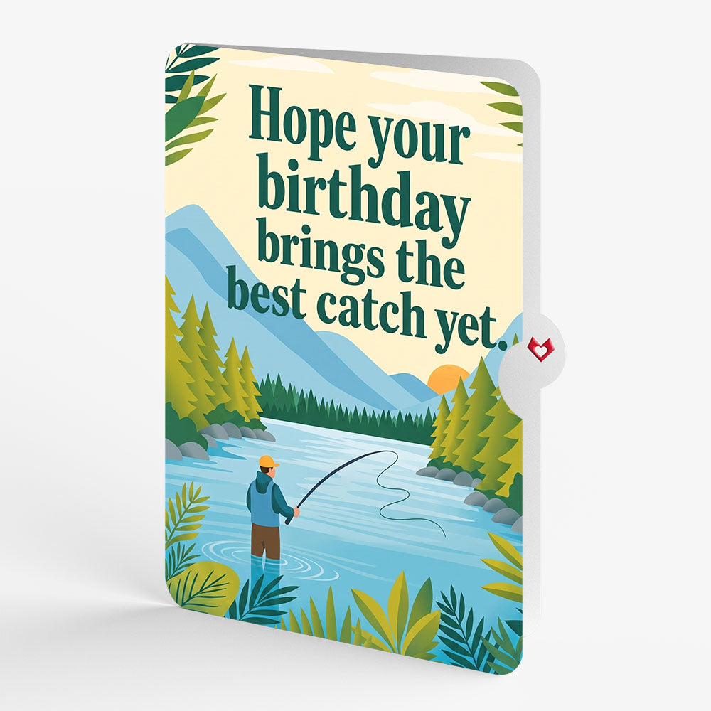 Gone Fishing Birthday Pop-Up Card and Best Catch Yet Sentiment Set