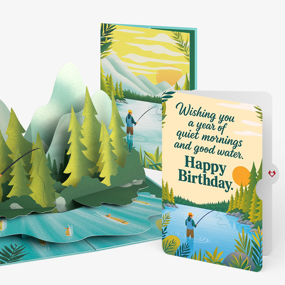 Gone Fishing Birthday Pop-Up Card and Quiet Mornings Sentiment Set