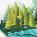 Gone Fishing Birthday Pop-Up Card and Quiet Mornings Sentiment Set