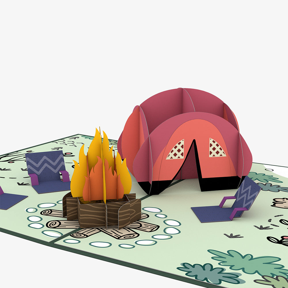 Happy Trails Camping Trip Birthday Pop-Up Card and New Paths Sentiment Set