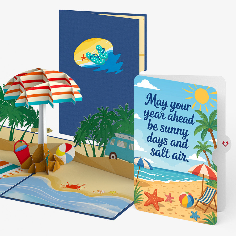 Sandy Shores Birthday Pop-Up Card and Sunny Days Sentiment Set